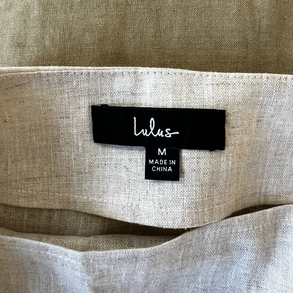 Lulus Caught In Cannes Beige High-waisted Side Button Midi Skirt - M - NWOT - Picture 3 of 3